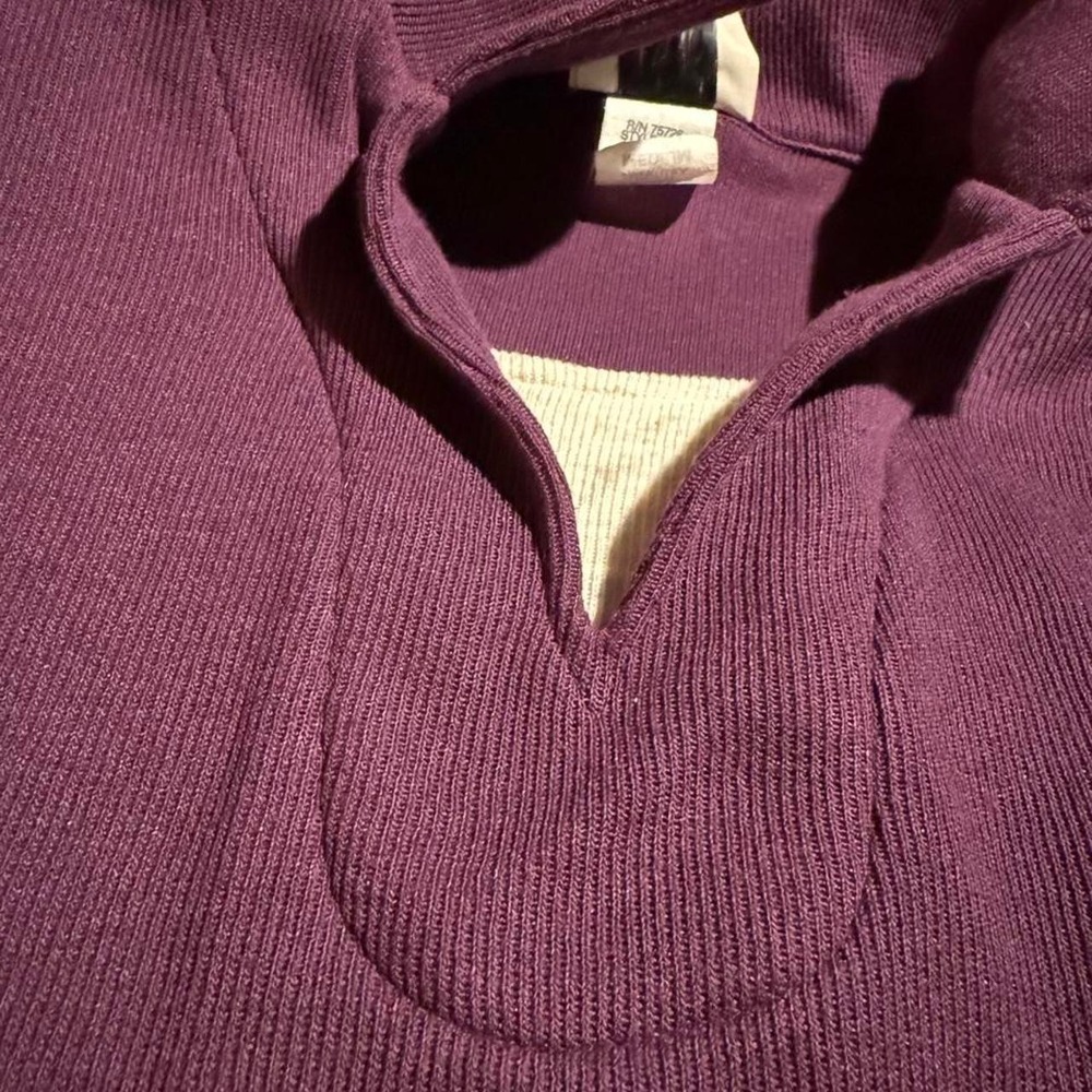 Vintage Teddi Plum Purple Knit Polo Top - Women's M - Picture 3 of 4